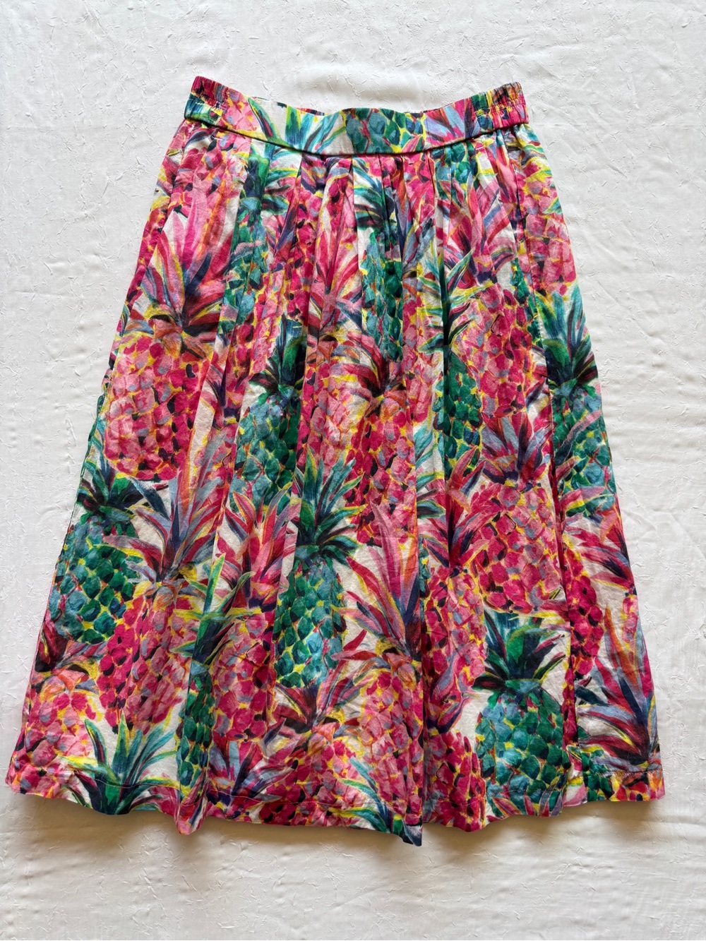 J. Crew Pineapple Skirt  13” stretch waist - Picture 2 of 10